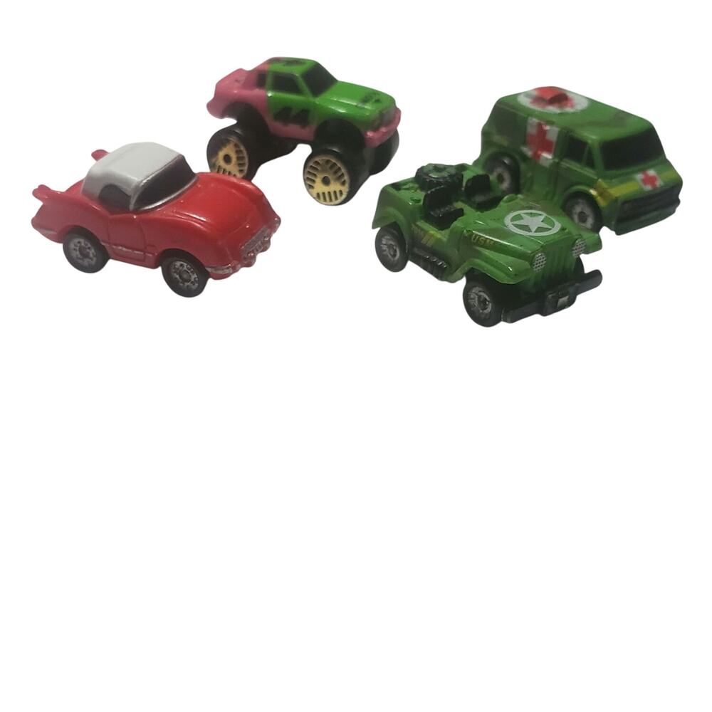 Micro Machines Lot of 4 Cars Military Corvette GTX